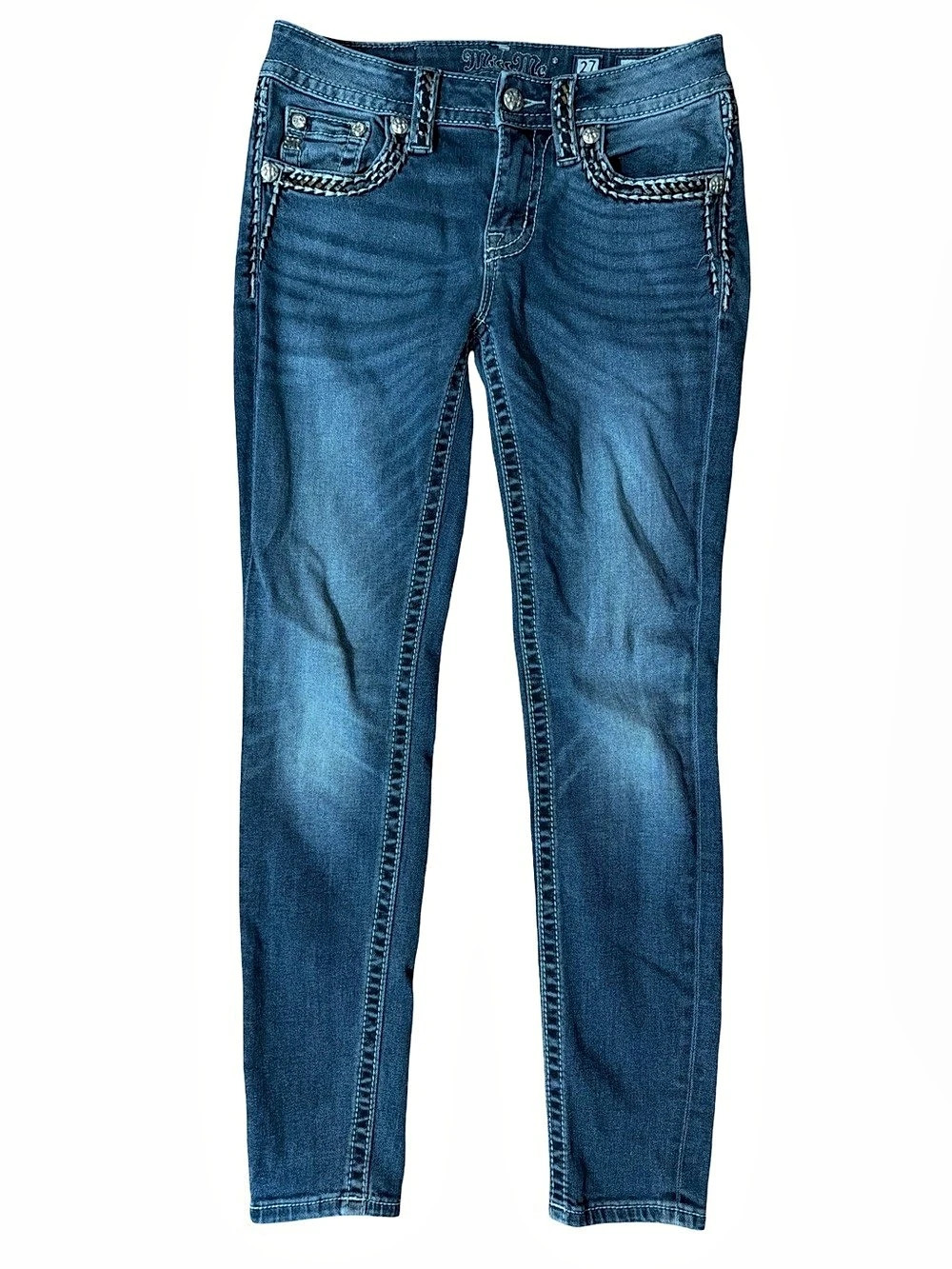 Miss Me Skinny Jeans in Blue-Size 27